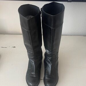 Taryn Rose Black Leather Riding Boots